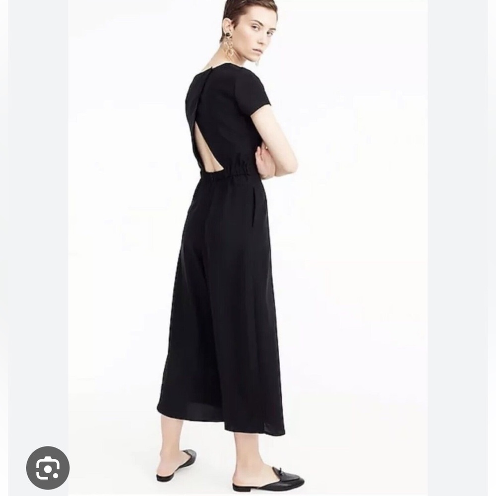 J.Crew Drapey Back Jumpsuit Black - size 4